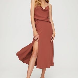 Aritzia midi slit skirt